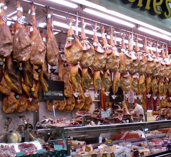 The meat stalls at Mercado Central in Valencia are amazing
